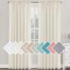 imageHVERSAILTEX Natural Linen Blended Curtains 84 Inches Length 2 Panels Textured Woven Linen Sheer Curtain Drapes for Living RoomBedroom Light Filtering Rod Pocket Casual Draperies  Off WhiteIvory