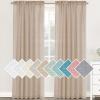 imageHVERSAILTEX Natural Linen Blended Curtains 84 Inches Length 2 Panels Textured Woven Linen Sheer Curtain Drapes for Living RoomBedroom Light Filtering Rod Pocket Casual Draperies  Off WhiteNatural