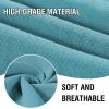 imageHVERSAILTEX Natural Linen Blended Curtains 84 Inches Length 2 Panels Textured Woven Linen Sheer Curtain Drapes for Living RoomBedroom Light Filtering Rod Pocket Casual Draperies  Off WhiteTurquoise