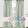 imageHVERSAILTEX Natural Linen Blended Curtains 84 Inches Length 2 Panels Textured Woven Linen Sheer Curtain Drapes for Living RoomBedroom Light Filtering Rod Pocket Casual Draperies  Off WhiteSage