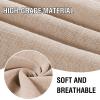 imageHVERSAILTEX Natural Linen Blended Curtains 84 Inches Length 2 Panels Textured Woven Linen Sheer Curtain Drapes for Living RoomBedroom Light Filtering Rod Pocket Casual Draperies  Off WhiteNatural