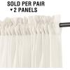 imageHVERSAILTEX Natural Linen Blended Curtains 84 Inches Length 2 Panels Textured Woven Linen Sheer Curtain Drapes for Living RoomBedroom Light Filtering Rod Pocket Casual Draperies  Off WhiteIvory