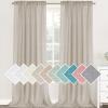 imageHVERSAILTEX Natural Linen Blended Curtains 84 Inches Length 2 Panels Textured Woven Linen Sheer Curtain Drapes for Living RoomBedroom Light Filtering Rod Pocket Casual Draperies  Off WhiteLinen