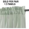 imageHVERSAILTEX Natural Linen Blended Curtains 84 Inches Length 2 Panels Textured Woven Linen Sheer Curtain Drapes for Living RoomBedroom Light Filtering Rod Pocket Casual Draperies  Off WhiteSage