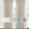 imageHVERSAILTEX Natural Linen Blended Curtains 84 Inches Length 2 Panels Textured Woven Linen Sheer Curtain Drapes for Living RoomBedroom Light Filtering Rod Pocket Casual Draperies  Off WhiteLinen