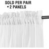 imageHVERSAILTEX Natural Linen Blended Curtains 84 Inches Length 2 Panels Textured Woven Linen Sheer Curtain Drapes for Living RoomBedroom Light Filtering Rod Pocket Casual Draperies  Off WhiteOff White