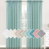 imageHVERSAILTEX Natural Linen Blended Curtains 84 Inches Length 2 Panels Textured Woven Linen Sheer Curtain Drapes for Living RoomBedroom Light Filtering Rod Pocket Casual Draperies  Off WhiteSea Mist