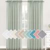 imageHVERSAILTEX Natural Linen Blended Curtains 84 Inches Length 2 Panels Textured Woven Linen Sheer Curtain Drapes for Living RoomBedroom Light Filtering Rod Pocket Casual Draperies  Off WhiteSage