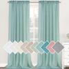 imageHVERSAILTEX Natural Linen Blended Curtains 84 Inches Length 2 Panels Textured Woven Linen Sheer Curtain Drapes for Living RoomBedroom Light Filtering Rod Pocket Casual Draperies  Off WhiteSea Mist