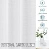 imageHVERSAILTEX Natural Linen Blended Curtains 84 Inches Length 2 Panels Textured Woven Linen Sheer Curtain Drapes for Living RoomBedroom Light Filtering Rod Pocket Casual Draperies  Off WhitePure White
