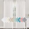 imageHVERSAILTEX Natural Linen Blended Curtains 84 Inches Length 2 Panels Textured Woven Linen Sheer Curtain Drapes for Living RoomBedroom Light Filtering Rod Pocket Casual Draperies  Off WhiteOff White