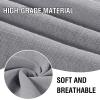 imageHVERSAILTEX Natural Linen Blended Curtains 84 Inches Length 2 Panels Textured Woven Linen Sheer Curtain Drapes for Living RoomBedroom Light Filtering Rod Pocket Casual Draperies  Off WhiteGrey