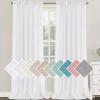 imageHVERSAILTEX Natural Linen Blended Curtains 84 Inches Length 2 Panels Textured Woven Linen Sheer Curtain Drapes for Living RoomBedroom Light Filtering Rod Pocket Casual Draperies  Off WhitePure White