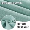 imageHVERSAILTEX Natural Linen Blended Curtains 84 Inches Length 2 Panels Textured Woven Linen Sheer Curtain Drapes for Living RoomBedroom Light Filtering Rod Pocket Casual Draperies  Off WhiteSea Mist