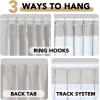 imageHVERSAILTEX Pinch Pleated Full Blackout Curtains Linen Blended Chenille Blackout Curtains 84 inch Length 2 Panels Bedroom Thermal Insulated Farmhouse Neutral Track Drapes with Hooks Heather NaturalHeather Cloud