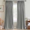 imageHVERSAILTEX Pinch Pleated Full Blackout Curtains Linen Blended Chenille Blackout Curtains 84 inch Length 2 Panels Bedroom Thermal Insulated Farmhouse Neutral Track Drapes with Hooks Heather NaturalHeather Dove Gray