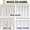 imageHVERSAILTEX Pinch Pleated Full Blackout Curtains Linen Blended Chenille Blackout Curtains 84 inch Length 2 Panels Bedroom Thermal Insulated Farmhouse Neutral Track Drapes with Hooks Heather NaturalHeather Ivory