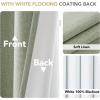 imageHVERSAILTEX Pinch Pleated Full Blackout Curtains Linen Blended Chenille Blackout Curtains 84 inch Length 2 Panels Bedroom Thermal Insulated Farmhouse Neutral Track Drapes with Hooks Heather NaturalHeather Sage
