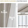 imageHVERSAILTEX Pinch Pleated Full Blackout Curtains Linen Blended Chenille Blackout Curtains 84 inch Length 2 Panels Bedroom Thermal Insulated Farmhouse Neutral Track Drapes with Hooks Heather NaturalHeather Stone