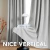 imageHVERSAILTEX Pinch Pleated Full Blackout Curtains Linen Blended Chenille Blackout Curtains 84 inch Length 2 Panels Bedroom Thermal Insulated Farmhouse Neutral Track Drapes with Hooks Heather NaturalHeather Glacier Gray