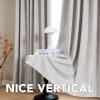 imageHVERSAILTEX Pinch Pleated Full Blackout Curtains Linen Blended Chenille Blackout Curtains 84 inch Length 2 Panels Bedroom Thermal Insulated Farmhouse Neutral Track Drapes with Hooks Heather NaturalHeather Cloud