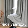 imageHVERSAILTEX Pinch Pleated Full Blackout Curtains Linen Blended Chenille Blackout Curtains 84 inch Length 2 Panels Bedroom Thermal Insulated Farmhouse Neutral Track Drapes with Hooks Heather NaturalHeather Dove Gray