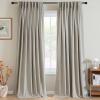 imageHVERSAILTEX Pinch Pleated Full Blackout Curtains Linen Blended Chenille Blackout Curtains 84 inch Length 2 Panels Bedroom Thermal Insulated Farmhouse Neutral Track Drapes with Hooks Heather NaturalHeather Stone