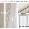imageHVERSAILTEX Pinch Pleated Full Blackout Curtains Linen Blended Chenille Blackout Curtains 84 inch Length 2 Panels Bedroom Thermal Insulated Farmhouse Neutral Track Drapes with Hooks Heather NaturalHeather Natural
