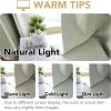 imageHVERSAILTEX Pinch Pleated Full Blackout Curtains Linen Blended Chenille Blackout Curtains 84 inch Length 2 Panels Bedroom Thermal Insulated Farmhouse Neutral Track Drapes with Hooks Heather NaturalHeather Sage