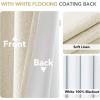 imageHVERSAILTEX Pinch Pleated Full Blackout Curtains Linen Blended Chenille Blackout Curtains 84 inch Length 2 Panels Bedroom Thermal Insulated Farmhouse Neutral Track Drapes with Hooks Heather NaturalHeather Bleached Sand