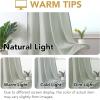 imageHVERSAILTEX Sheer Curtains 84 inches Long NoSeeThrough Farmhouse Light Filtering Drapes for Living RoomBedroom SemiSheer Privacy Window Panels with Rod Pocket Natural 2 PanelsSage
