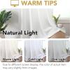 imageHVERSAILTEX Sheer Curtains 84 inches Long NoSeeThrough Farmhouse Light Filtering Drapes for Living RoomBedroom SemiSheer Privacy Window Panels with Rod Pocket Natural 2 PanelsWhite