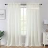 imageHVERSAILTEX Sheer Curtains 84 inches Long NoSeeThrough Farmhouse Light Filtering Drapes for Living RoomBedroom SemiSheer Privacy Window Panels with Rod Pocket Natural 2 PanelsBeige