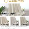 imageHVERSAILTEX Sheer Curtains 84 inches Long NoSeeThrough Farmhouse Light Filtering Drapes for Living RoomBedroom SemiSheer Privacy Window Panels with Rod Pocket Natural 2 PanelsNatural