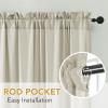 imageHVERSAILTEX Sheer Curtains 84 inches Long NoSeeThrough Farmhouse Light Filtering Drapes for Living RoomBedroom SemiSheer Privacy Window Panels with Rod Pocket Natural 2 PanelsNatural