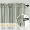 imageHVERSAILTEX Sheer Curtains 84 inches Long NoSeeThrough Farmhouse Light Filtering Drapes for Living RoomBedroom SemiSheer Privacy Window Panels with Rod Pocket Natural 2 PanelsSage