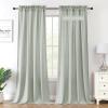 imageHVERSAILTEX Sheer Curtains 84 inches Long NoSeeThrough Farmhouse Light Filtering Drapes for Living RoomBedroom SemiSheer Privacy Window Panels with Rod Pocket Natural 2 PanelsSage