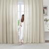 imageHVERSAILTEX Sheer Curtains 84 inches Long NoSeeThrough Farmhouse Light Filtering Drapes for Living RoomBedroom SemiSheer Privacy Window Panels with Rod Pocket Natural 2 PanelsNatural