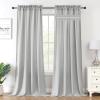 imageHVERSAILTEX Sheer Curtains 84 inches Long NoSeeThrough Farmhouse Light Filtering Drapes for Living RoomBedroom SemiSheer Privacy Window Panels with Rod Pocket Natural 2 PanelsGrey