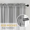 imageHVERSAILTEX Sheer Curtains 84 inches Long NoSeeThrough Farmhouse Light Filtering Drapes for Living RoomBedroom SemiSheer Privacy Window Panels with Rod Pocket Natural 2 PanelsGrey