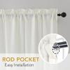 imageHVERSAILTEX Sheer Curtains 84 inches Long NoSeeThrough Farmhouse Light Filtering Drapes for Living RoomBedroom SemiSheer Privacy Window Panels with Rod Pocket Natural 2 PanelsBeige