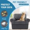 imageHVERSAILTEX Sofa Cover 4 Piece T Cushion Sofa Slipcovers Thick Velvet Couch Cover Stretch T Cushion Sofa Covers for 3 Cushion Couch with 3 Individual T Cushion Covers Burnt BrickNeutral Gray