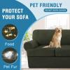 imageHVERSAILTEX Sofa Cover 4 Piece T Cushion Sofa Slipcovers Thick Velvet Couch Cover Stretch T Cushion Sofa Covers for 3 Cushion Couch with 3 Individual T Cushion Covers Burnt BrickOlive
