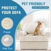 imageHVERSAILTEX Sofa Cover 4 Piece T Cushion Sofa Slipcovers Thick Velvet Couch Cover Stretch T Cushion Sofa Covers for 3 Cushion Couch with 3 Individual T Cushion Covers Burnt BrickPorcelain