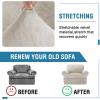 imageHVERSAILTEX Sofa Cover 4 Piece T Cushion Sofa Slipcovers Thick Velvet Couch Cover Stretch T Cushion Sofa Covers for 3 Cushion Couch with 3 Individual T Cushion Covers Burnt BrickFrench Oak