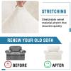 imageHVERSAILTEX Sofa Cover 4 Piece T Cushion Sofa Slipcovers Thick Velvet Couch Cover Stretch T Cushion Sofa Covers for 3 Cushion Couch with 3 Individual T Cushion Covers Burnt BrickPorcelain