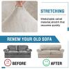 imageHVERSAILTEX Sofa Cover 4 Piece T Cushion Sofa Slipcovers Thick Velvet Couch Cover Stretch T Cushion Sofa Covers for 3 Cushion Couch with 3 Individual T Cushion Covers Burnt BrickFrench Oak