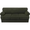 imageHVERSAILTEX Sofa Cover 4 Piece T Cushion Sofa Slipcovers Thick Velvet Couch Cover Stretch T Cushion Sofa Covers for 3 Cushion Couch with 3 Individual T Cushion Covers Burnt BrickOlive