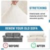 imageHVERSAILTEX Sofa Cover 4 Piece T Cushion Sofa Slipcovers Thick Velvet Couch Cover Stretch T Cushion Sofa Covers for 3 Cushion Couch with 3 Individual T Cushion Covers Burnt BrickPorcelain