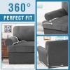 imageHVERSAILTEX Sofa Cover 4 Piece T Cushion Sofa Slipcovers Thick Velvet Couch Cover Stretch T Cushion Sofa Covers for 3 Cushion Couch with 3 Individual T Cushion Covers Burnt BrickNeutral Gray